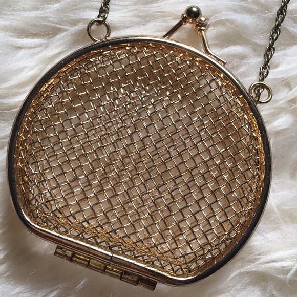 Egirl punk tiny cage clutch on chain gold vintage - Picture 12 of 12